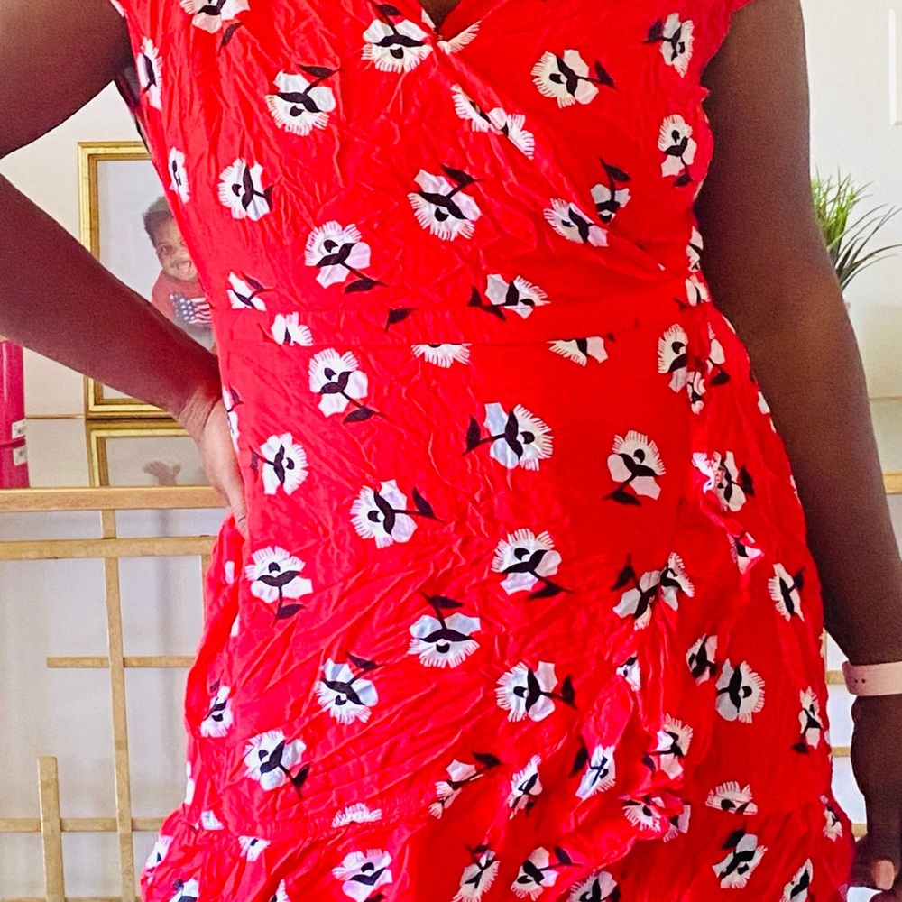 Red mini dress